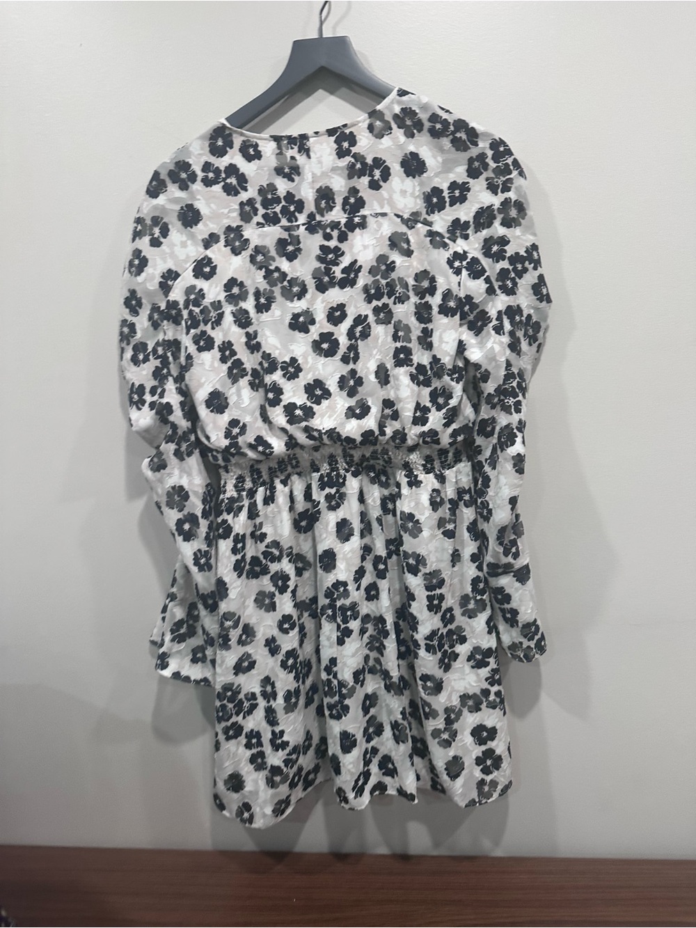 Ted Baker White Dress with Black Floral Pattern
